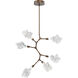 Blossom LED 31.8 inch Burnished Bronze Chandelier Ceiling Light in 3000K LED, Modern Vine